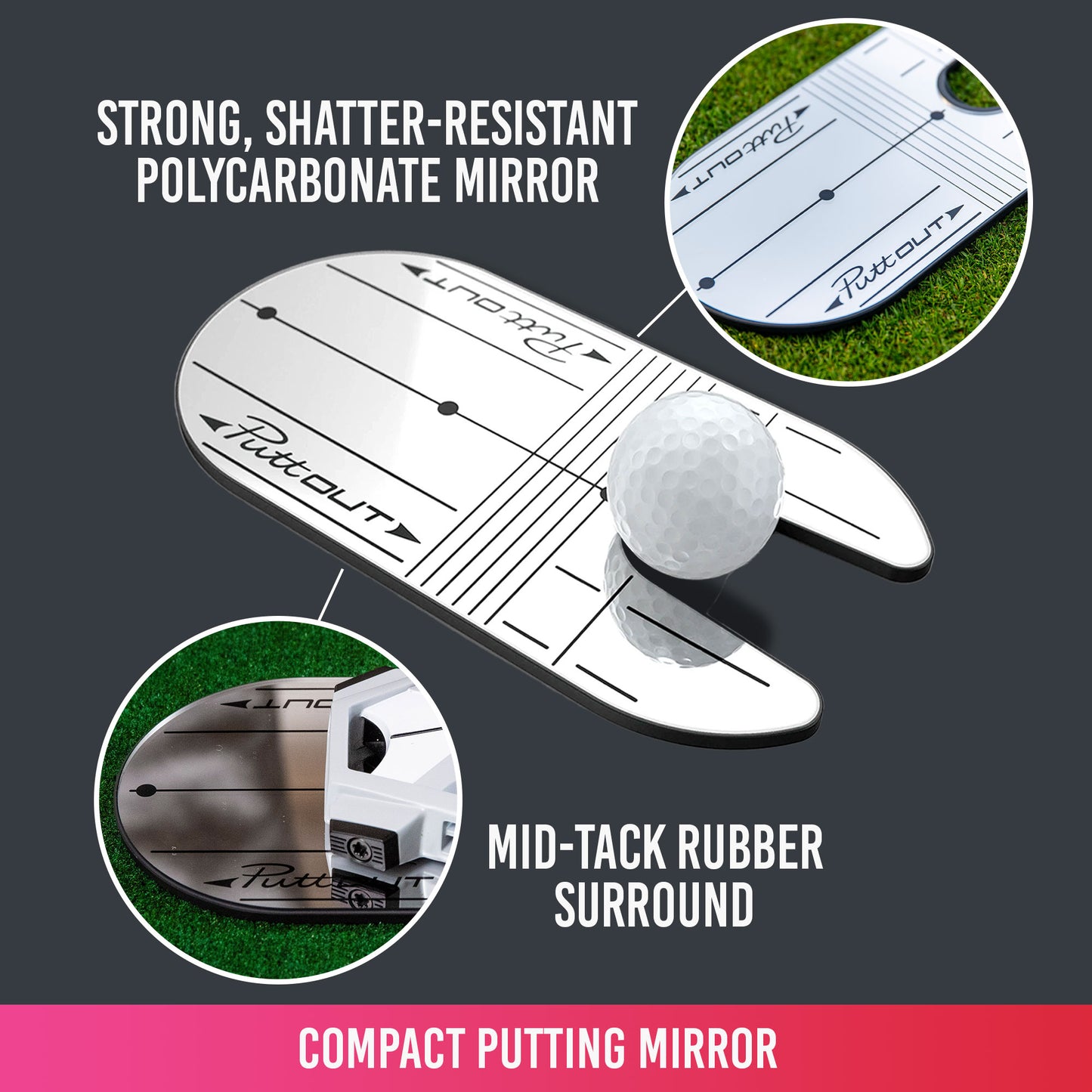 PuttOut Compact Putting Mirror