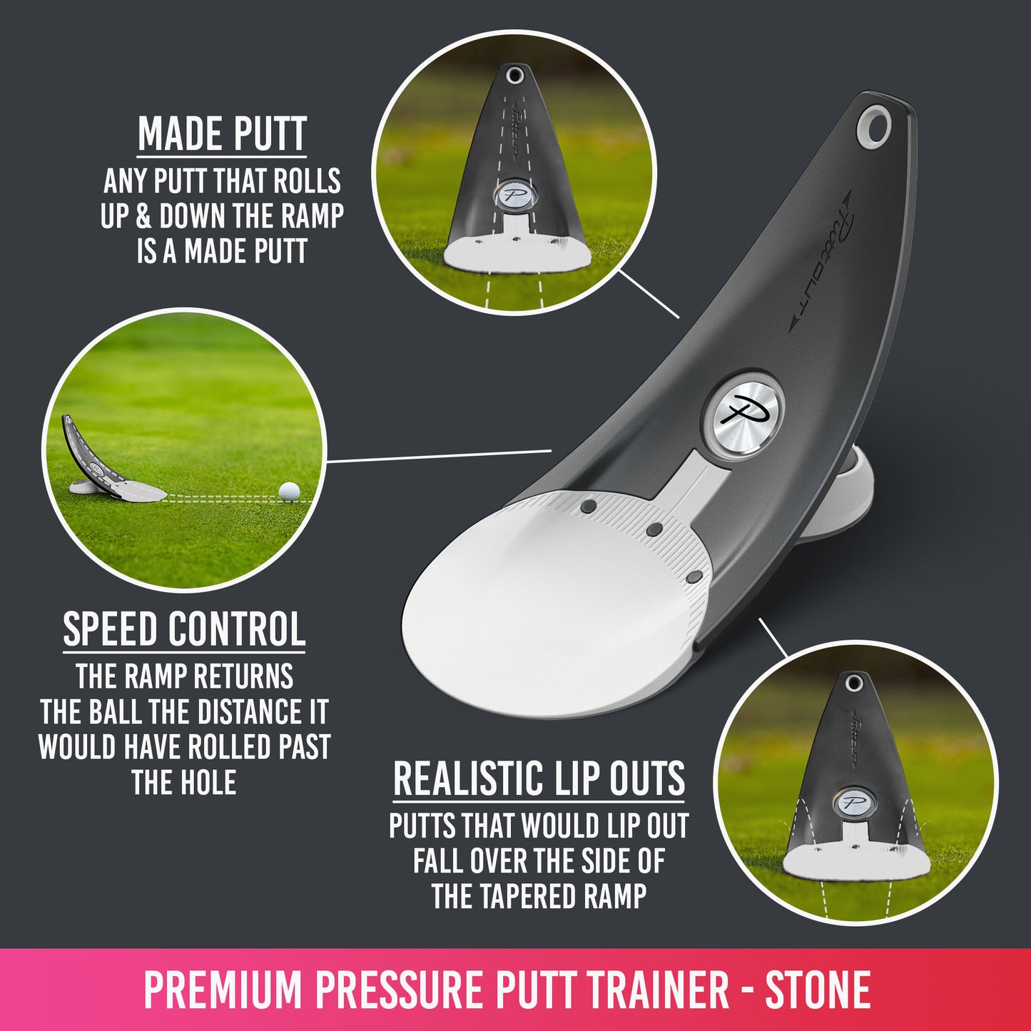 PuttOut Premium Pressure Trainer - Stone