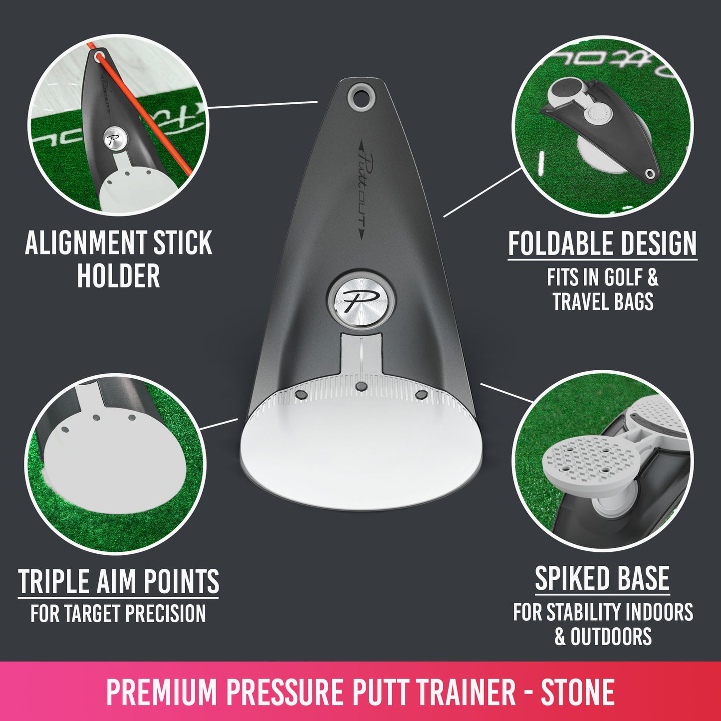 PuttOut Premium Pressure Trainer - Stone